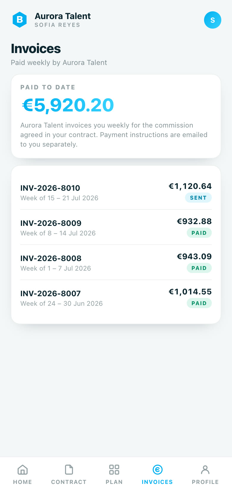 Auto invoices